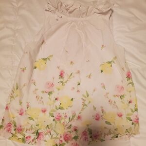 Janie and Jack Floral A-Line Skirt with Pink and Yellow Accents